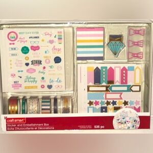 Craftsmart Sticker & Embellishment Box for Planners or Scrapbooking NEW
